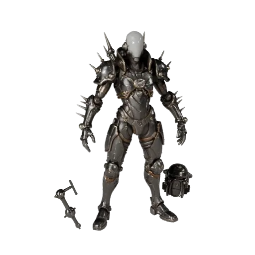Personaggio 3D Scienziato NPC Cyberpunk, vista viewport motore, asset pronto per Unreal Engine con posa in piedi e PBR