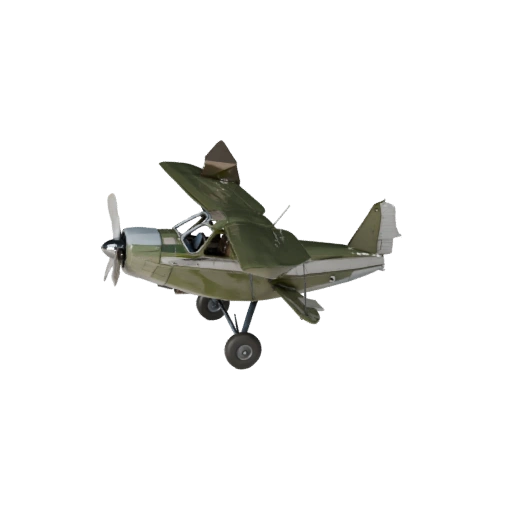 Modèle 3D d'avion à hélice prêt pour le jeu pour une utilisation en temps réel