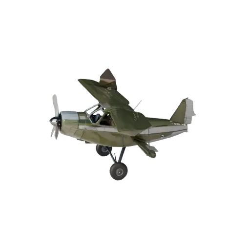 Game Ready Propeller Plane 3D Model for Realtime Use