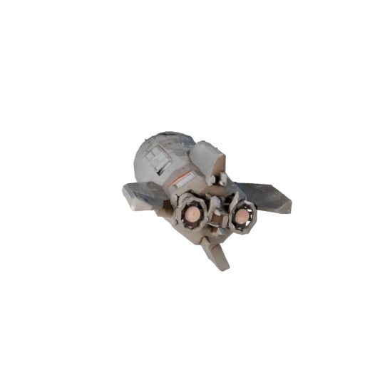 Modelo 3D de Foguete Baixo Poli para Ativo PBR Unity & Unreal