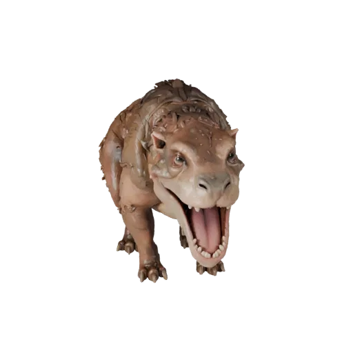 Modèle 3D de newt, vue latérale caméra de jeu, asset animalier prêt pour Unity avec ligne de bouche, articulation des membres