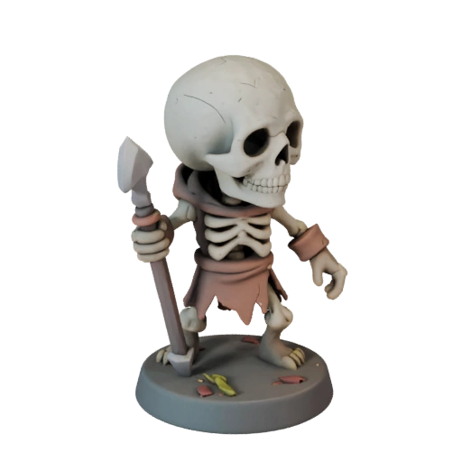 Stylized Undead Skeleton Miniature | Realtime Game Pack