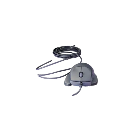 Wireless Mouse 3D model, three-quarter front view, Unity viewport, showing plastic shells, desktop scale.