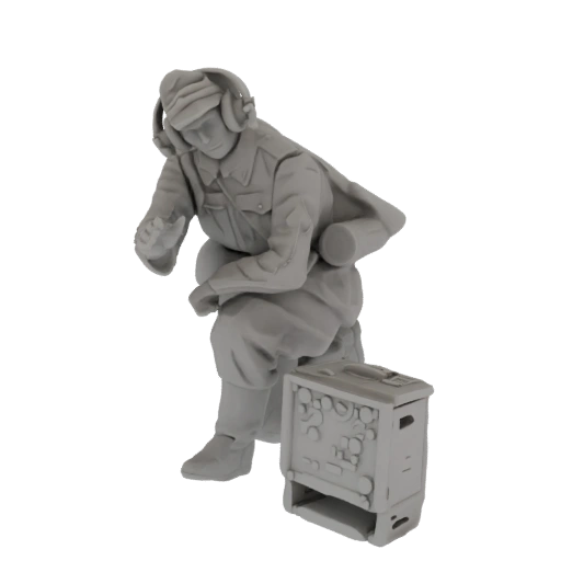 WWII Radio Operator Miniature