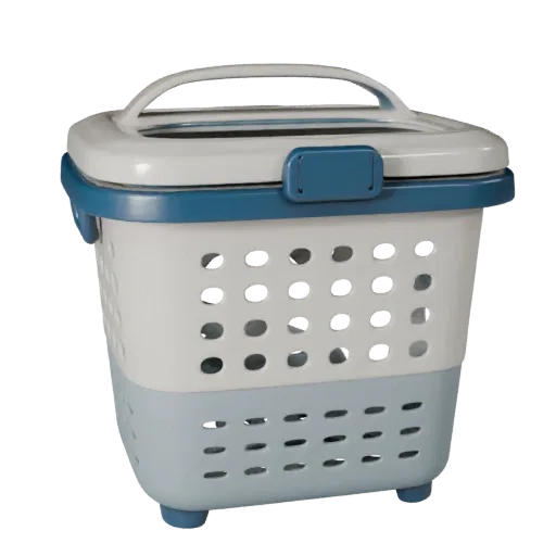 Modern Laundry Basket 3D model, three-quarter front view, Unreal Engine viewport, showing ceramic, form detail.