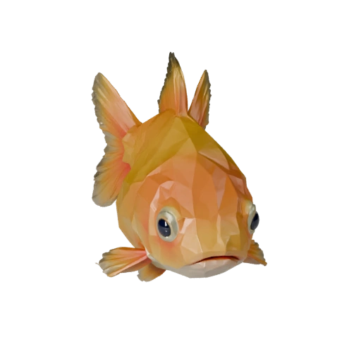 Modello 3D Pesce Rosso Low Poly - Asset Unity con FBX | PBR