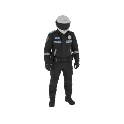 Motorcycle Police Officer 3D Model