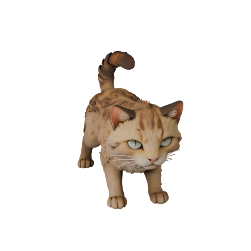 Gatto Siberiano High Poly 3D Model - Asset STL Dettagliato per la Stampa