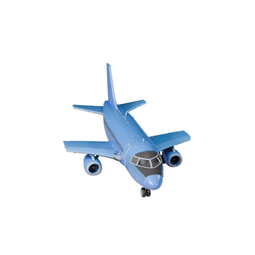 Spielbereites Flugzeug 3D-Modell für Echtzeitnutzung PBR-Asset