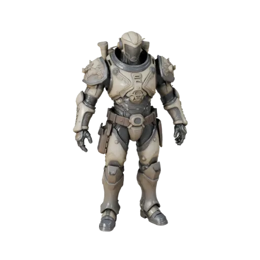 Post-Apocalyptic Armored Survivor Character Model - Rigged