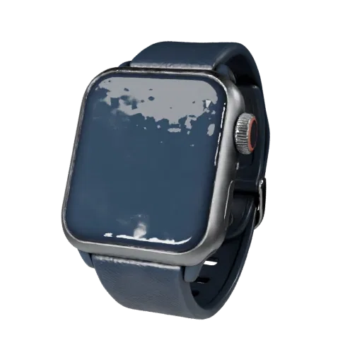 Fitness Smartwatch Modular 3D model, isometric modular kit view, showing silicone, wearable fit.