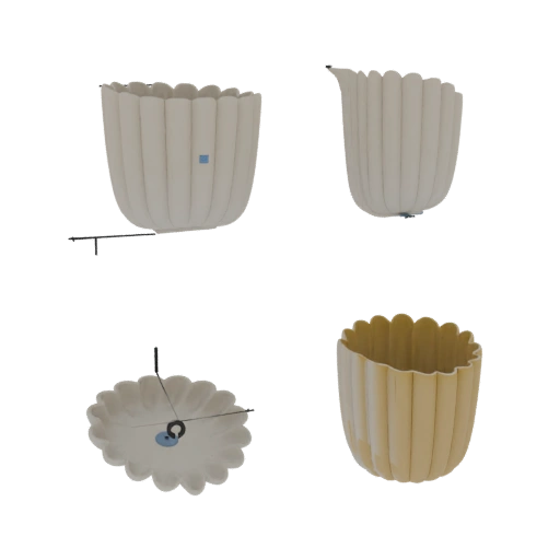 Fluted Flower Pot
