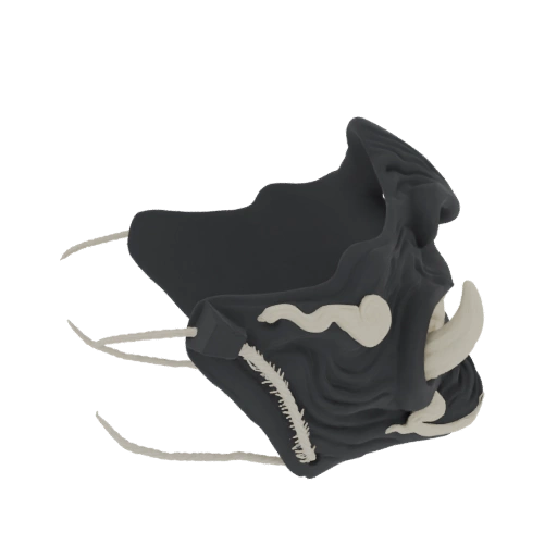 Oni Mask - Japanese Demon Mask 3D Model