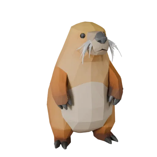 Low Poly Walrus 3D Model - Unity Game Asset with FBX | Royalty-Free