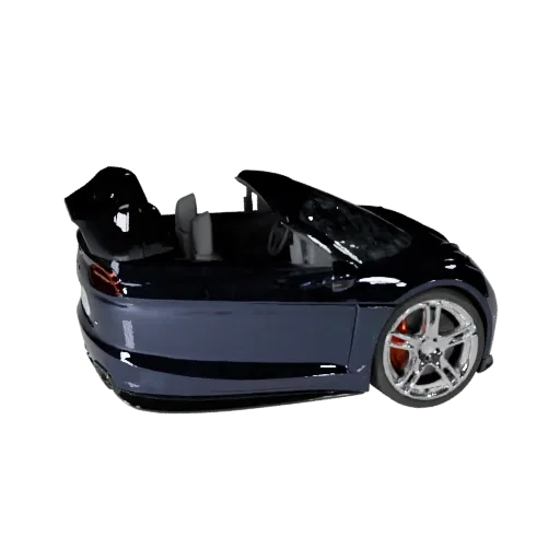 High Poly Roadster 3D Model for Studio Renders PBR Asset
