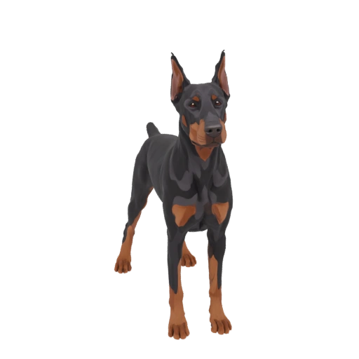 Doberman Pinscher 3D Model