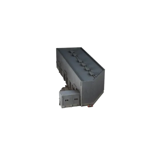 Modello 3D high poly Magazzino Cantiere Navale, vista ravvicinata di rendering architettonico, che mostra materiali edili ind