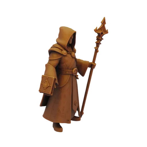 Fantasy Dragonborn Wizard Miniature STL