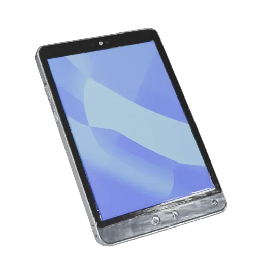 Flagship Tablet Phone Modular 3D model, isometric modular kit view, showing glass screens, thin device proportions.