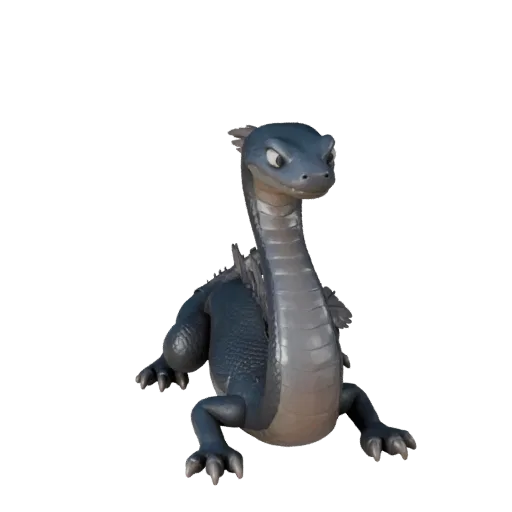 Cartoon Black Mamba 3D Model - Stylized Asset for Animation