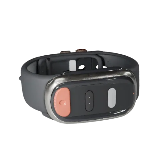Medical Style Smartwatch Realistic 3D model, three-quarter studio render, showing silicone, wearable fit.