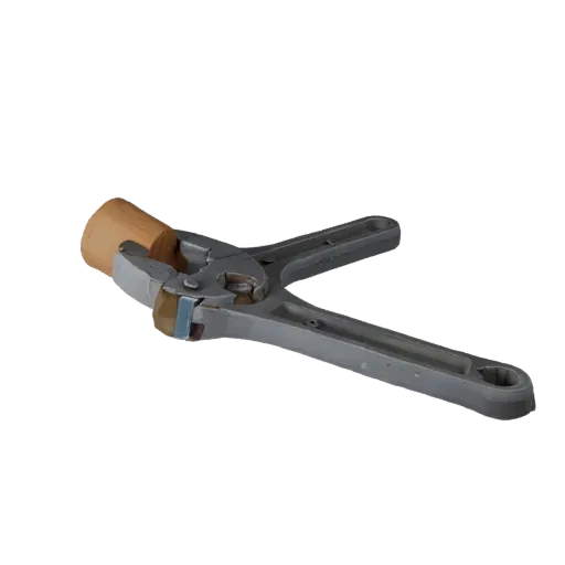 Heavy Duty Torque Wrench Stylized 3D model, stylized isometric render, showing painted metal, clear grip zones.