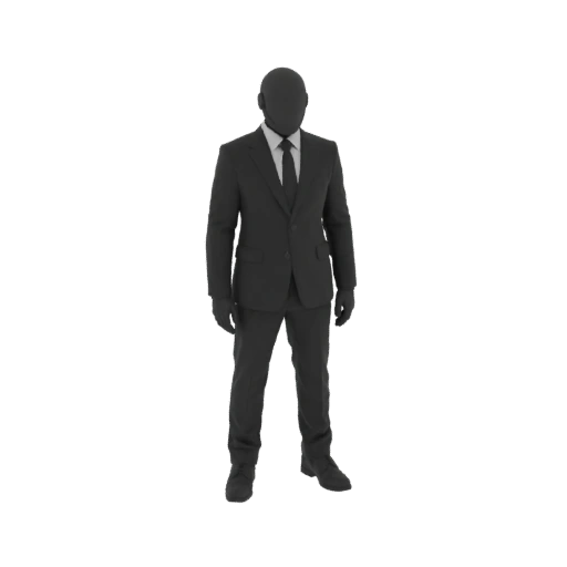 Anonymous Man in Suit 3D Model
