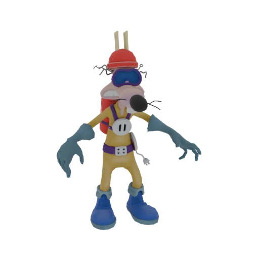 Mad Scientist Rat 3D Model