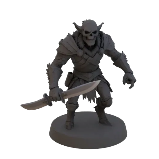 Dark Fantasy Skullbound Goblin Archer Miniature STL