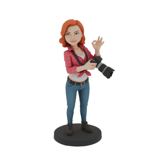 Female Photographer 3D Model