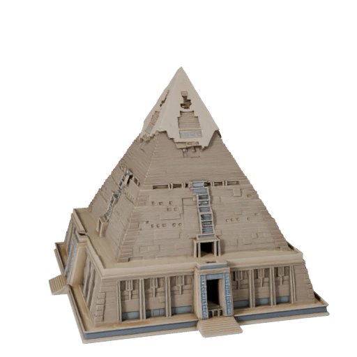 Высокополигональная египетская пирамида 3D модель для Архитектурной визуализации