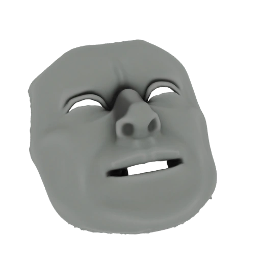 Distorted Human Face Mask