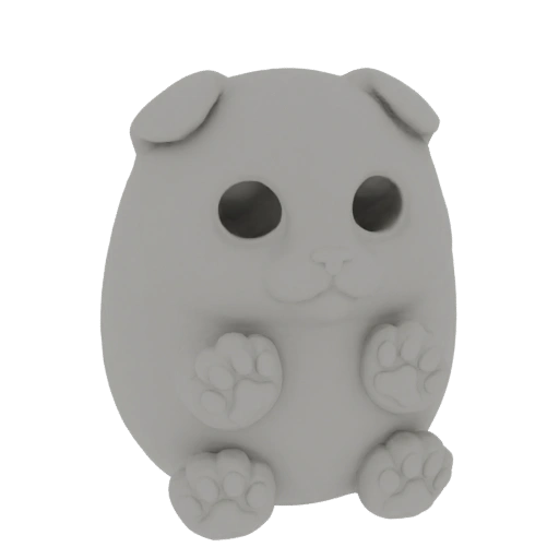Cute Chubby Puppy 3D Model