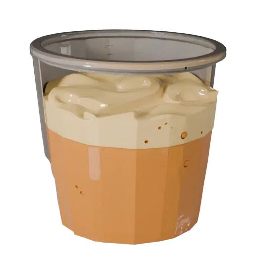 Smoothie Coffee Cup Stylized 3D model, stylized isometric render, showing glass, container shape.