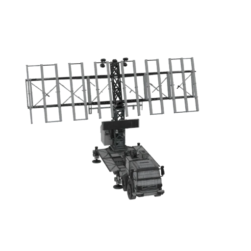 Mobile Radar System 3D Model