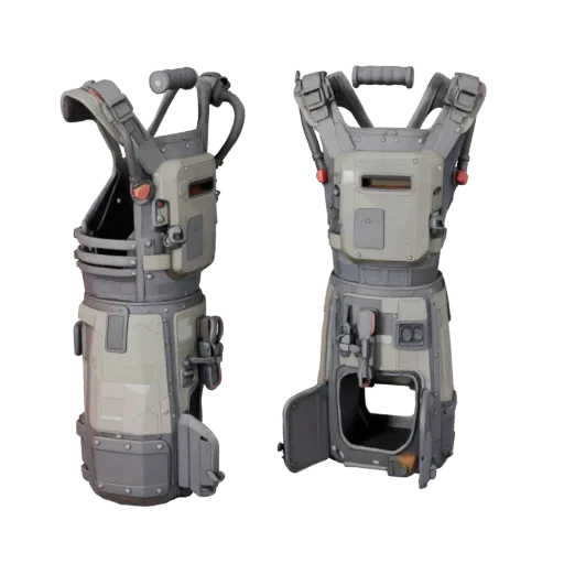 Training Style Dummy Stylized 3D model, stylized isometric render, showing rubber grips, portable prop form.