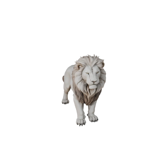 Modelo 3D León Blanco para Unity - Asset Listo para Juego, FBX | Libre de Regalías