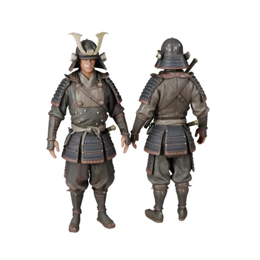 Realistic Samurai Character Model - Rigged