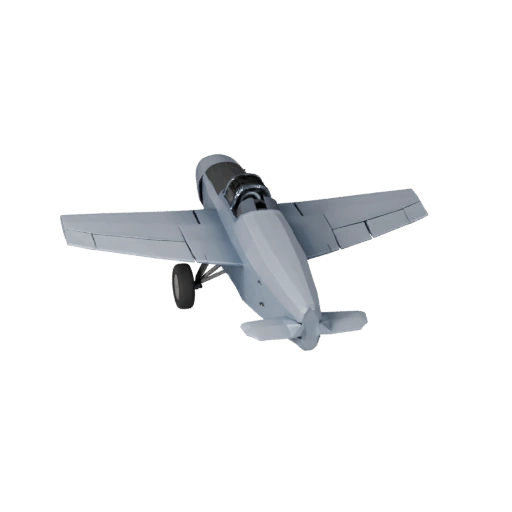 Vintage Fighter Plane 3D Model - Low Poly Game Ready PBR