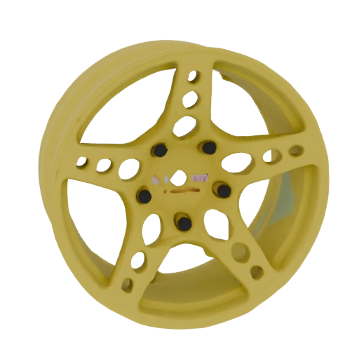Yellow 5-Spoke Star Wheel Rim