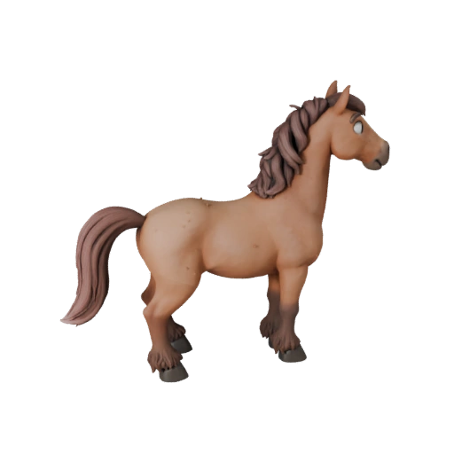 Modello 3D Cavallo Cartone Animato - Asset Stilizzato per Animazione | Royalty-Free