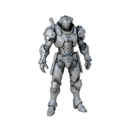 Cyberpunk Armored Archer Character Model - Rigged