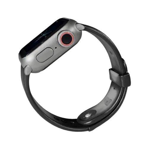 Medical Style Smartwatch High Poly 3D model, close-up studio render, showing silicone, wearable fit.