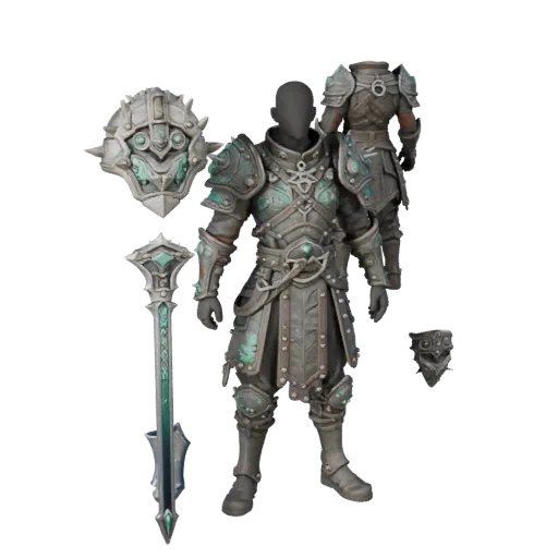 Fantasy ENEMY Warrior Character Model - Rigged