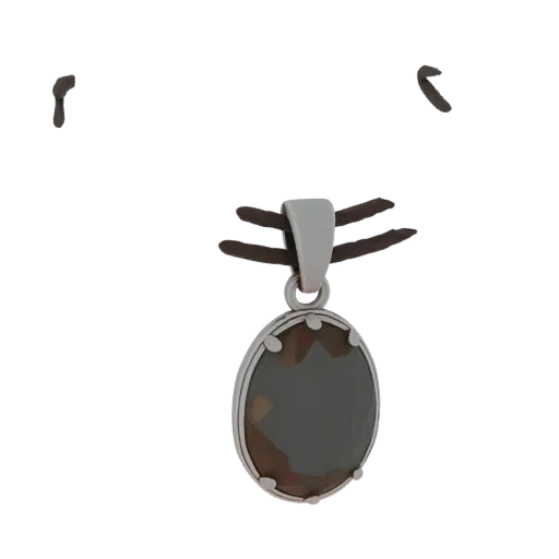 Gemstone Charm scene ready 3D model, close-up hero shot, showing pendant silhouette and surface contrast.