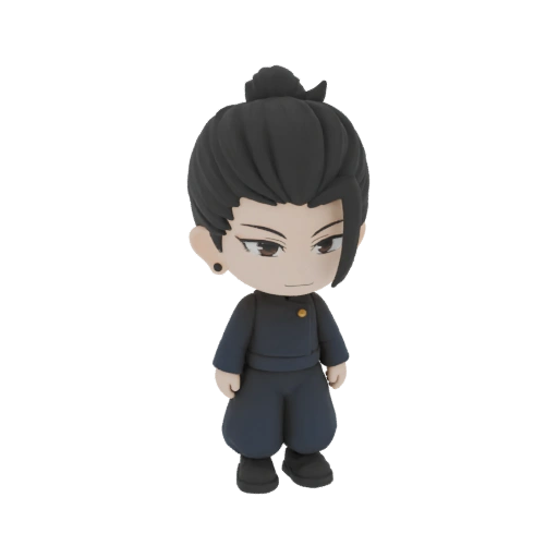 Suguru Geto Chibi Figure 3D Model