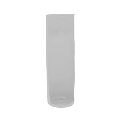 A 3D model of a tall, frosted cylinder vase with a subtle matte finish, presented on a white background.