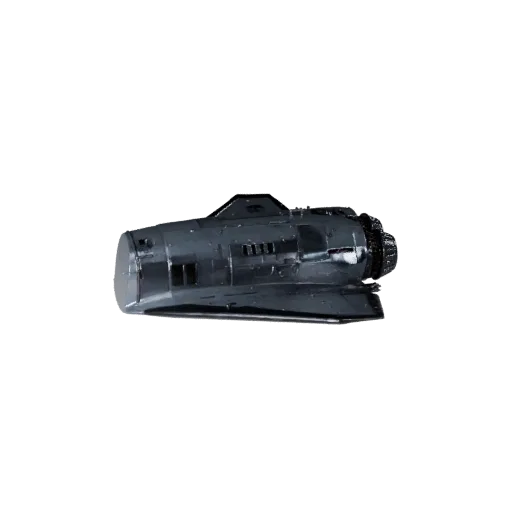 Modello 3D Navetta Orbitale High Poly, vista studio ravvicinata, asset veicolo high-poly con silhouette della missione, suddi