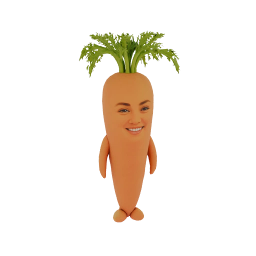 Carrot Character 3D Model
