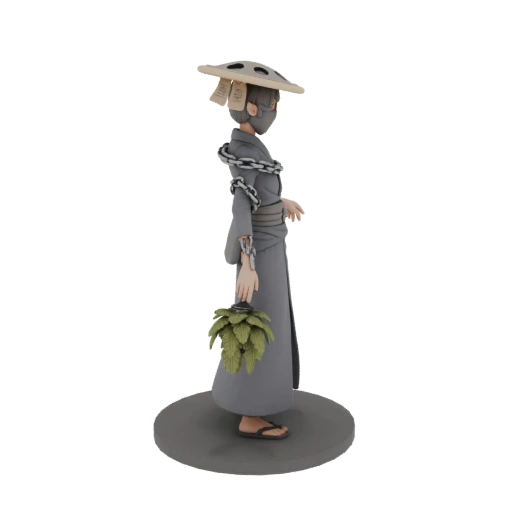 Wanderer Figurine with Chains and Lantern